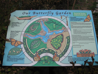 Butterfly Garden sign at Library Butterfly Garden, Waverly, Iowa