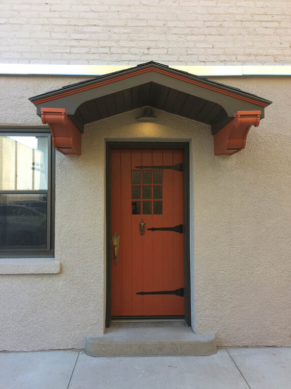 Webberking, Mulberry Street Apartments, downtown revitalization, Waterloo, Iowa, historic entry door