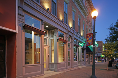 122-124 Main Street, downtown revitalization, historic renovation, storefront, Cedar Falls, Iowa