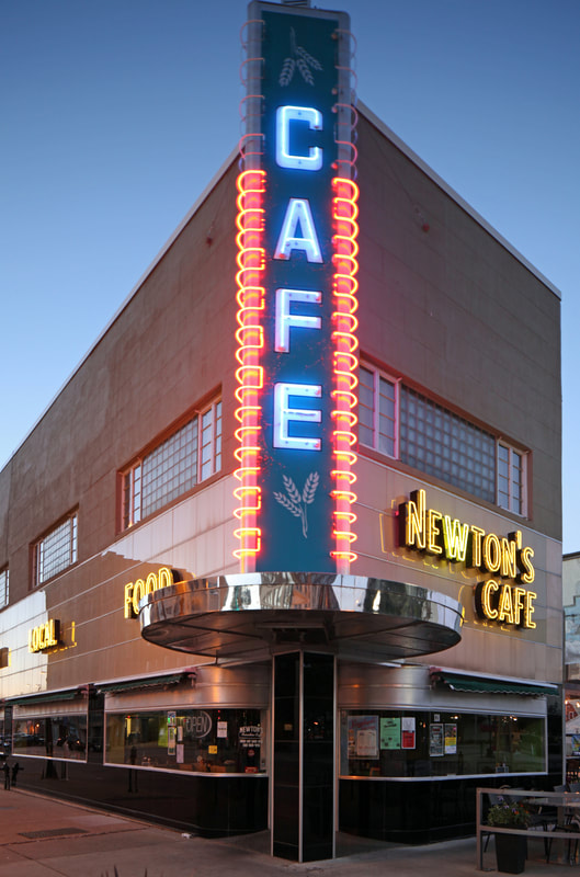 Newton's Paradise Cafe, downtown revitalization, historic renovation. Waterloo, Iowa